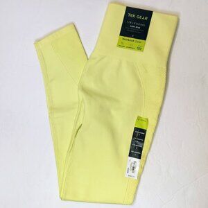 Tek Gear Seamless 7/8 Ankle Leggings Womens Breathable Mesh Side Details NWT